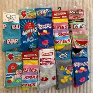 Colorful Candy-Themed Crew Socks Set